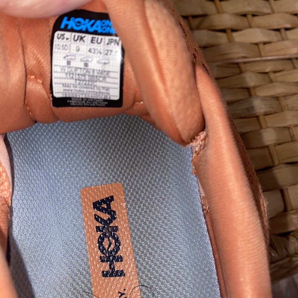 HOKA One One Clifton 8 Women 10.5 Wide Sun Baked Shell Coral Run Walking Shoes - Picture 6 of 15
